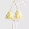Bikini-Oberteil im Dreieck-Schnitt mit Crinkle-Struktur