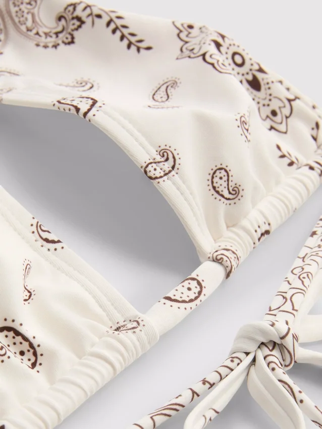 Bikini-Oberteil mit Bandana-Print und Neckholder-Ausschnitt Bikini-Oberteil mit Bandana-Print und Neckholder-Ausschnitt