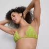 Bikini-Oberteil mit Dreiecks-Schnitt und Fischstickerei Bikini-Oberteil mit Dreiecks-Schnitt und Fischstickerei