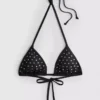 Bikini-Oberteil mit Dreiecks-Strassverzierung Bikini-Oberteil mit Dreiecks-Strassverzierung