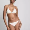 Bikini-Unterteil mit Muschelstickerei und seitlichen Bändern Bikini-Unterteil mit Muschelstickerei und seitlichen Bändern