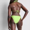 Bikini-Unterteil mit Perlenverzierung und seitlichen Bindebändern Bikini-Unterteil mit Perlenverzierung und seitlichen Bindebändern