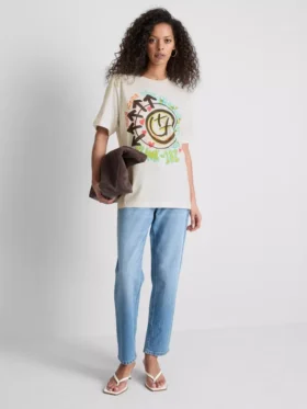 Blink 182 – Locker sitzendes Logo-T-Shirt aus Baumwolle