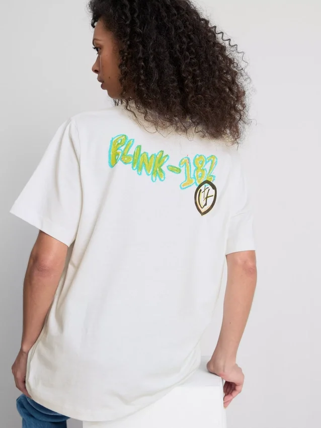 Blink 182 – Locker sitzendes Logo-T-Shirt aus Baumwolle Blink 182 – Locker sitzendes Logo-T-Shirt aus Baumwolle