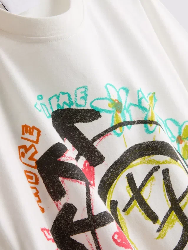 Blink 182 – Locker sitzendes Logo-T-Shirt aus Baumwolle Blink 182 – Locker sitzendes Logo-T-Shirt aus Baumwolle