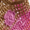 Blumen-Stroh-Einkaufstasche