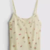 Blumiges, geripptes Schlafanzug-Top Blumiges, geripptes Schlafanzug-Top