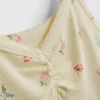 Blumiges, geripptes Schlafanzug-Top Blumiges, geripptes Schlafanzug-Top