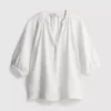 Bluse mit 3/4-Ärmeln und V-Ausschnitt Bluse mit 3/4-Ärmeln und V-Ausschnitt