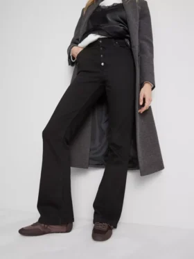 Bootcut-Jeans aus Baumwolle mit mittlerer Leibhöhe