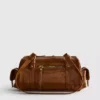 Bowler-Tasche aus Kunstleder im Used-Look Bowler-Tasche aus Kunstleder im Used-Look