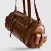 Bowler-Tasche aus Kunstleder im Used-Look Bowler-Tasche aus Kunstleder im Used-Look