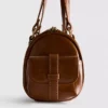 Bowler-Tasche aus Kunstleder im Used-Look Bowler-Tasche aus Kunstleder im Used-Look