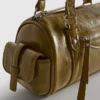 Bowler-Tasche aus Kunstleder im Used-Look Bowler-Tasche aus Kunstleder im Used-Look