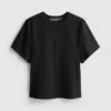 Boxy-T-Shirt mit Nahtdetails aus baumwollreichem Material Boxy-T-Shirt mit Nahtdetails aus baumwollreichem Material