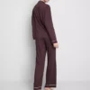 Boyfriend-Schlafanzug aus Jersey mit Paspelierung Boyfriend-Schlafanzug aus Jersey mit Paspelierung