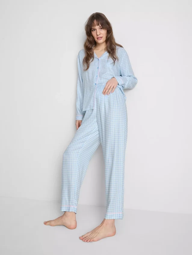 Boyfriend-Schlafanzug aus Twill Boyfriend-Schlafanzug aus Twill