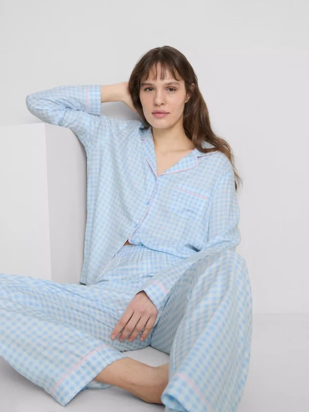 Boyfriend-Schlafanzug aus Twill Boyfriend-Schlafanzug aus Twill