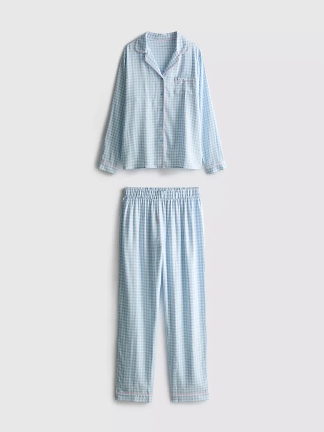 Boyfriend-Schlafanzug aus Twill Boyfriend-Schlafanzug aus Twill
