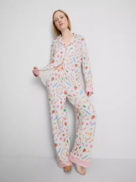 Boyfriend-Schlafanzug mit „Sweet Treat“-Aufdruck