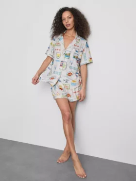 Boyfriend-Schlafanzug-Shorts