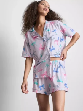 Boyfriend-Schlafanzug-Shorts