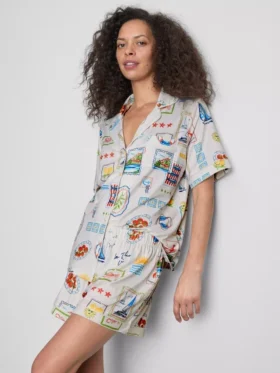Boyfriend-Schlafanzug-Shorts