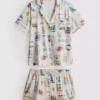Boyfriend-Schlafanzug-Shorts Boyfriend-Schlafanzug-Shorts