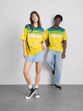 Brasilien-T-Shirt mit kurzen Ärmeln
