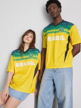 Brasilien-T-Shirt mit kurzen Ärmeln