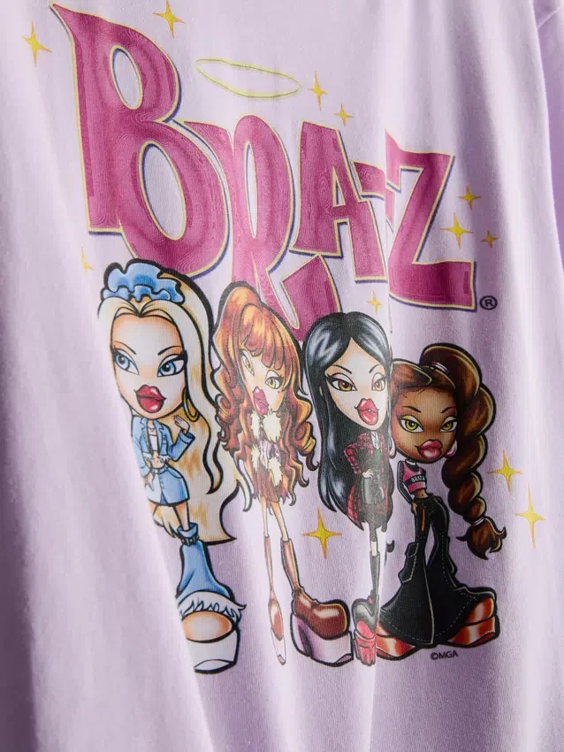 Bratz-Kurzschlafanzug aus Baumwolle mit Aufdruck Bratz-Kurzschlafanzug aus Baumwolle mit Aufdruck