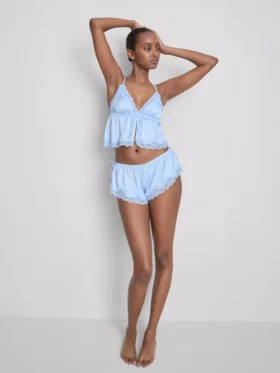 Braut-Slip aus Satin mit Spitze