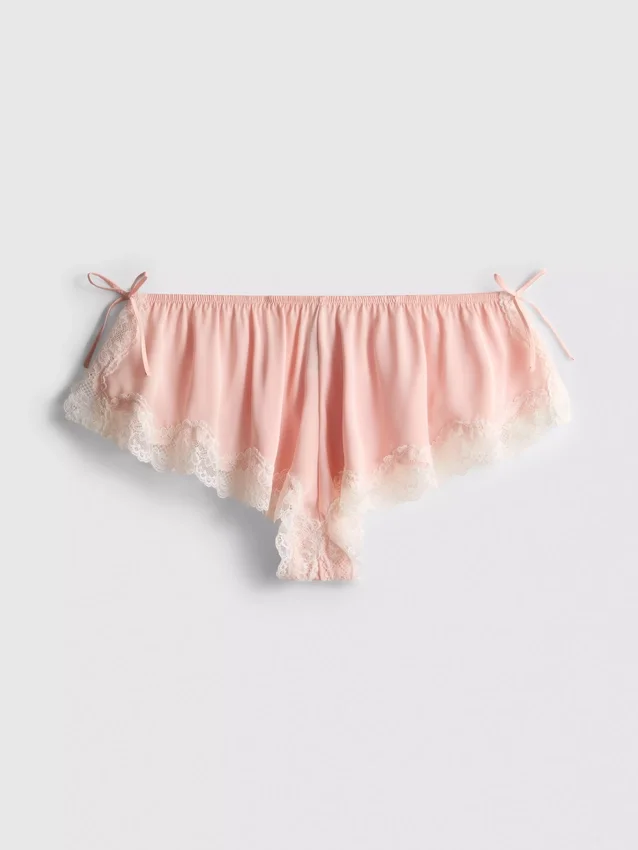 Braut-Slip aus Satin mit Spitze Braut-Slip aus Satin mit Spitze