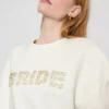 Braut-Sweatshirt mit Stickerei und Pailletten Braut-Sweatshirt mit Stickerei und Pailletten