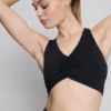 Butterweiches, gerafftes Active-Crop-Top Butterweiches, gerafftes Active-Crop-Top