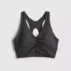Butterweiches, gerafftes Active-Crop-Top Butterweiches, gerafftes Active-Crop-Top