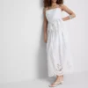 Cami-Top aus Baumwolle mit besticktem Peplum-Saum