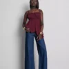 Cami-Top aus Baumwolle mit Hanky-Saum