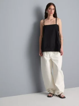 Cami-Top aus Baumwolle mit Hanky-Saum