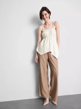 Cami-Top aus Baumwolle mit Hanky-Saum