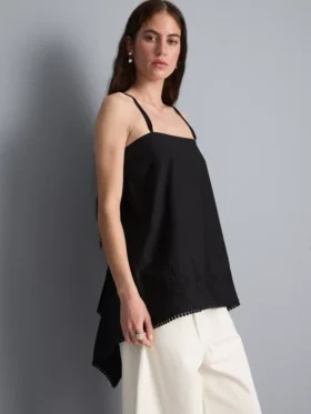 Cami-Top aus Baumwolle mit Hanky-Saum