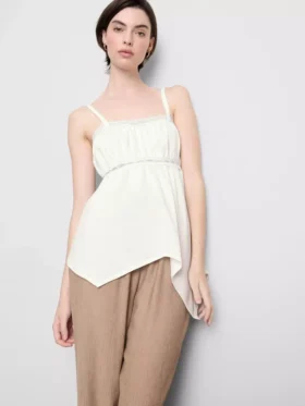 Cami-Top aus Baumwolle mit Hanky-Saum