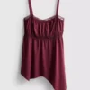Cami-Top aus Baumwolle mit Hanky-Saum