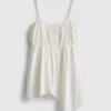 Cami-Top aus Baumwolle mit Hanky-Saum
