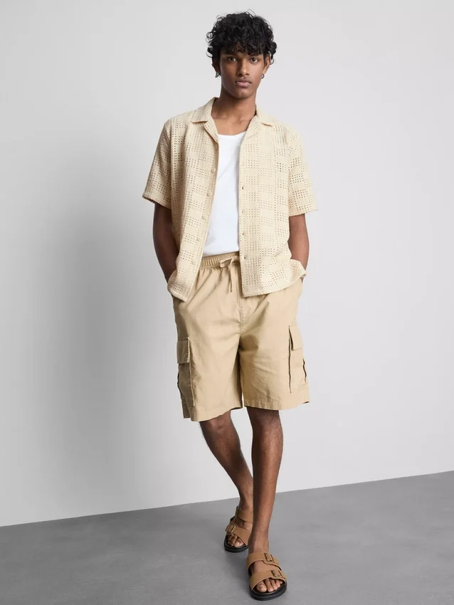 Cargo-Shorts aus Leinenmischung Cargo-Shorts aus Leinenmischung
