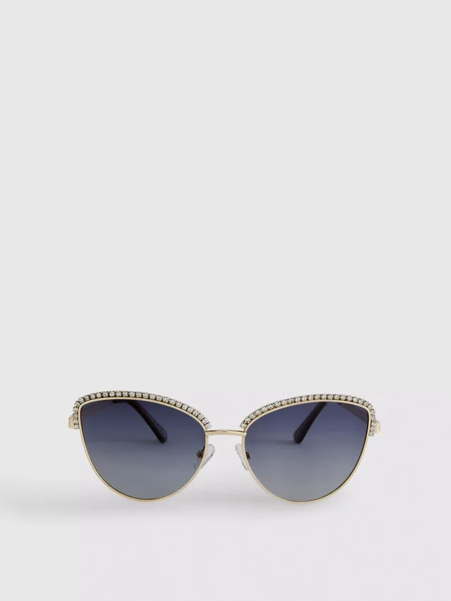 Cat-Eye-Sonnenbrille mit Strasssteinen Cat-Eye-Sonnenbrille mit Strasssteinen
