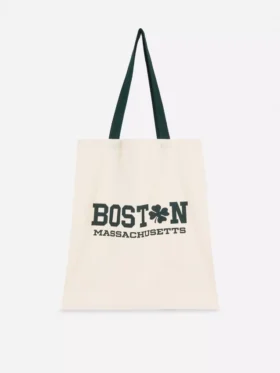 City-Tasche aus Baumwolle mit Grafikprint