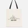 City-Tasche aus Baumwolle mit Grafikprint