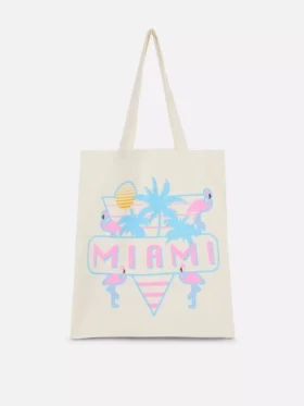 City-Tasche aus Baumwolle mit Grafikprint