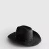 Cowboyhut aus Stroh mit Besatz Cowboyhut aus Stroh mit Besatz